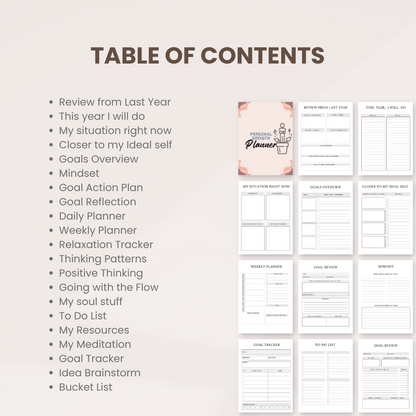 Personal Growth Planner Template 4
