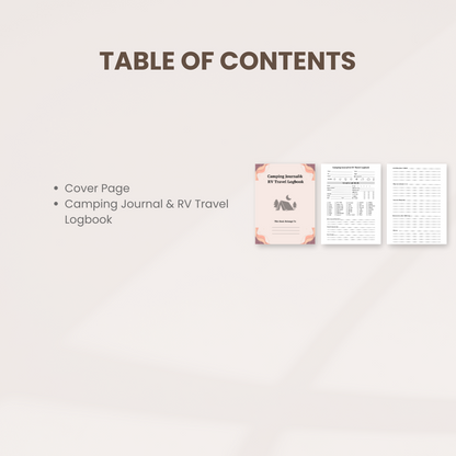 Camping Journal & RV Travel Logbook Template 3