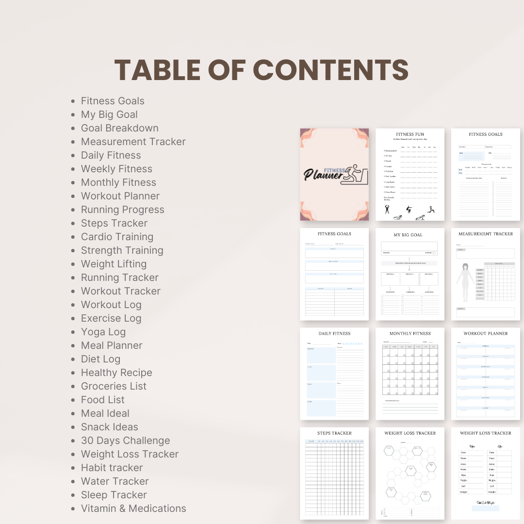 Fitness Planner Template 3