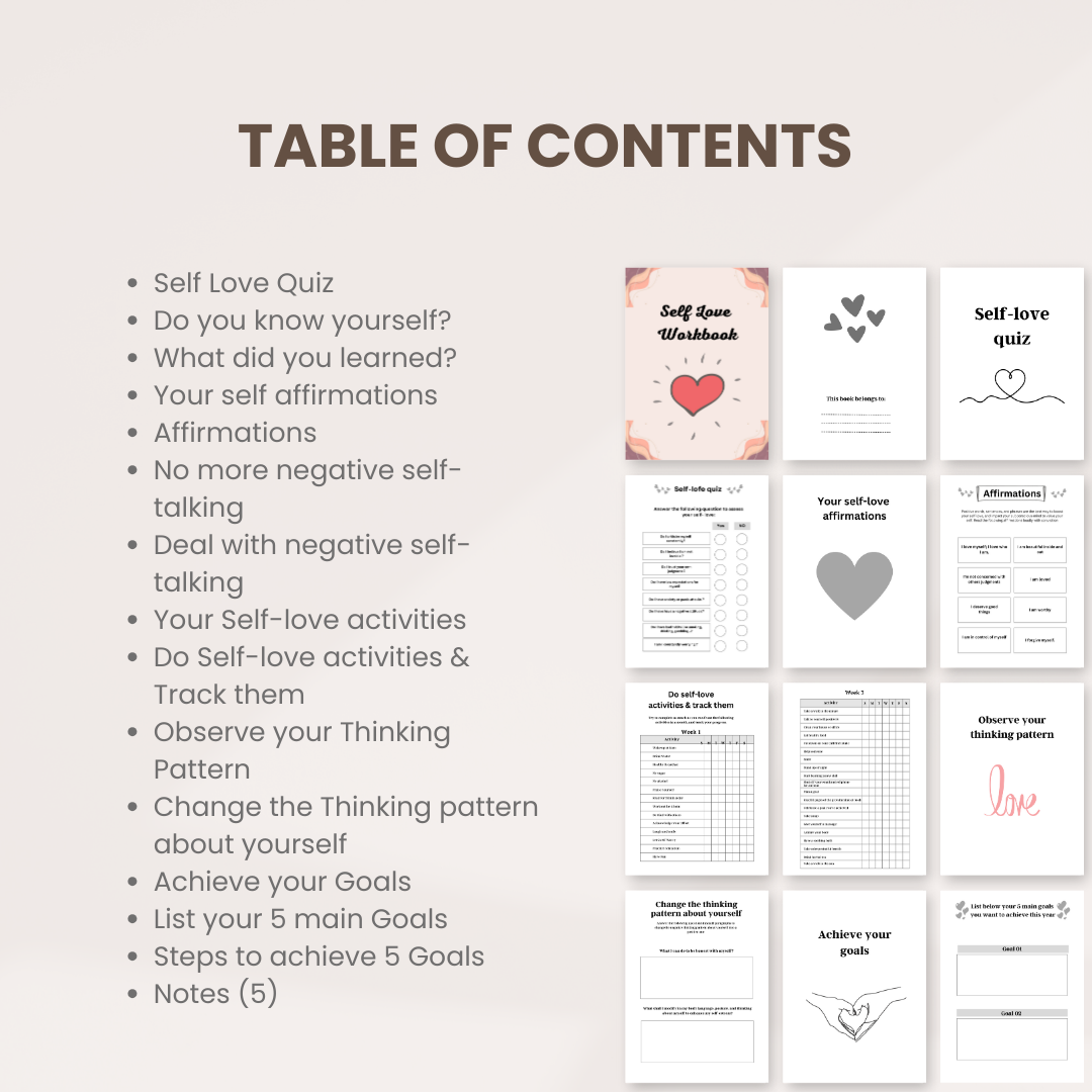 Self Love Workbook Template 3